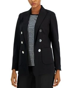 Anne Klein Women's Faux Double-Breasted Jacket -CeCe cloth-shop 22863450 fpx 1