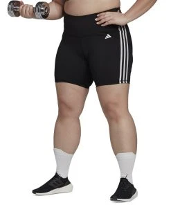 ADIDAS Essentials Plus Size 3-Stripes High-Waisted Shorts