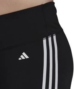 ADIDAS Essentials Plus Size 3-Stripes High-Waisted Shorts -CeCe cloth-shop 22864906 fpx