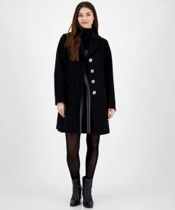 Michael Kors Women's Single-Breasted Walker Coat, Created For Macy's