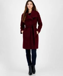 Michael Kors Women's Asymmetric Belted Wrap Coat, Created For Macy's