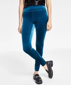 INC International Concepts Women's Velvet Non-Seam Skinny Leggings, Created For Macy's