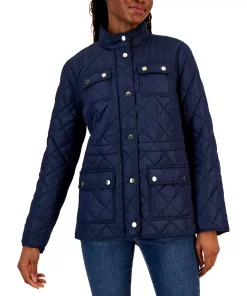 Charter Club Women's Quilted 4-Pocket Collared Jacket, Created For Macy's -CeCe cloth-shop 22883818 fpx