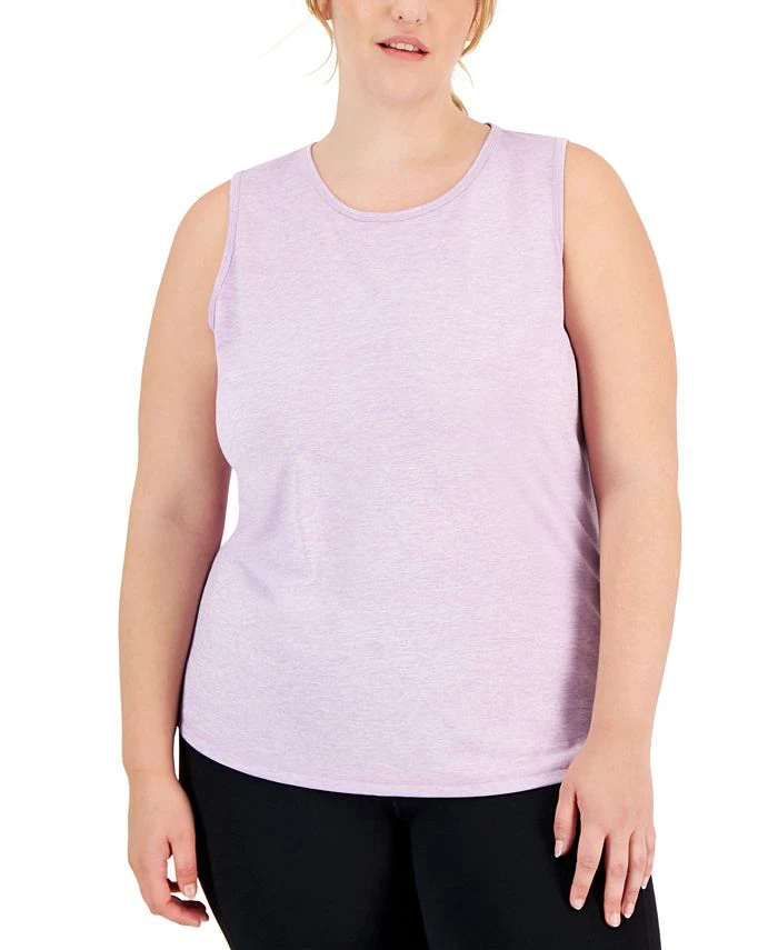 ID Ideology Plus Size Keyhole-Back Tank Top, Created For Macy's 1 ID Ideology Plus Size Keyhole-Back Tank Top, Created For Macy's