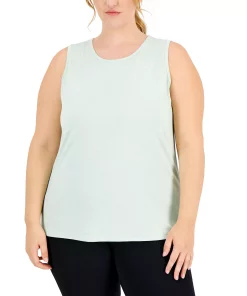 ID Ideology Plus Size Keyhole-Back Tank Top, Created For Macy's 14 ID Ideology Plus Size Keyhole-Back Tank Top, Created For Macy's -CeCe cloth-shop 22905527 fpx