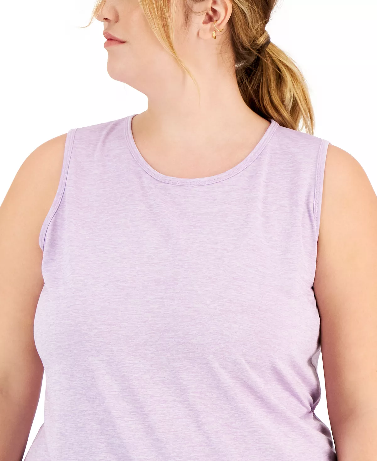 ID Ideology Plus Size Keyhole-Back Tank Top, Created For Macy's 3 ID Ideology Plus Size Keyhole-Back Tank Top, Created For Macy's - Image 3