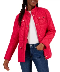 Charter Club Women's Quilted 4-Pocket Collared Jacket, Created For Macy's -CeCe cloth-shop 22906753 fpx