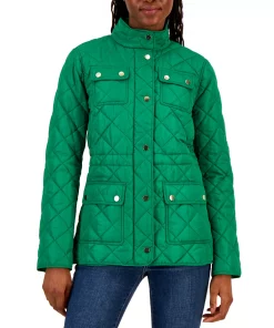 Charter Club Women's Quilted 4-Pocket Collared Jacket, Created For Macy's -CeCe cloth-shop 22906757 fpx