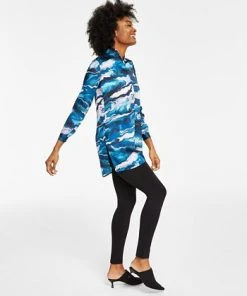 Anne Klein Women's Compression High-Rise Seamed Waistband Leggings 7 Anne Klein Women's Compression High-Rise Seamed Waistband Leggings -CeCe cloth-shop 22907582 fpx