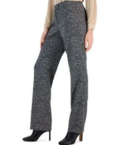 Anne Klein Women's Jacquard Flare-Leg Pants -CeCe cloth-shop 22909259 fpx