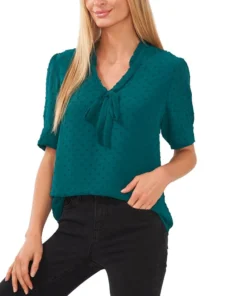 CeCe Otton Clip-Dot Bow Top