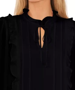 CeCe Women's Ruffled Pintucked Blouson-Sleeve Blouse 11 CeCe Women's Ruffled Pintucked Blouson-Sleeve Blouse -CeCe cloth-shop 22916309 fpx