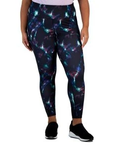 ID Ideology Plus Size Celestial Sky Printed 7/8 Leggings, Created For Macy's