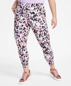 ID Ideology Plus Size Cheetah Splash 7/8 Leggings, Created For Macy's