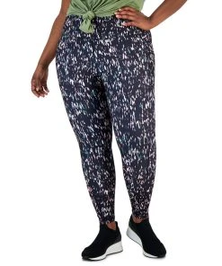 ID Ideology Plus Size Soft Sprint Printed 7/8-Leggings, Created For Macy's