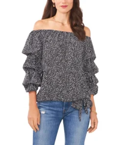 Vince Camuto Women's Off Shoulder Bubble Sleeve Top