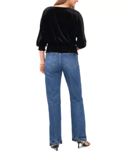 Vince Camuto Women's Dolman-Sleeve Smocked-Waist Top -CeCe cloth-shop 22947726 fpx