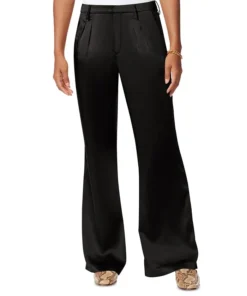 Sam Edelman Women's Codie High-Rise Satin Flare Pants