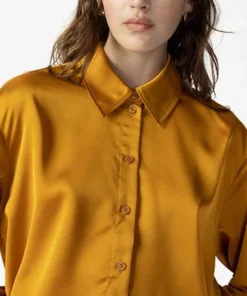 Sanctuary Women's Oversized Satin Button-Up Shirt 7 Sanctuary Women's Oversized Satin Button-Up Shirt -CeCe cloth-shop 22978939 fpx