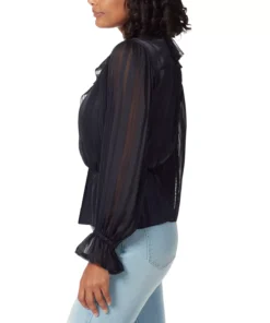 Sam Edelman Women's Vermont Ruffled-Collar Peplum Blouse -CeCe cloth-shop 22981023 fpx