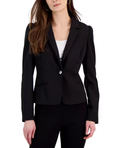 INC International Concepts Women's Puff-Shoulder One-Button Blazer, Created For Macy's -CeCe cloth-shop 22982067 fpx
