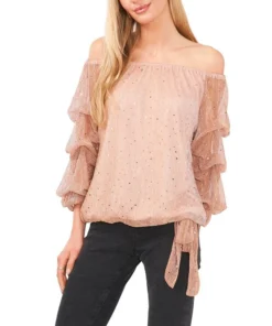 Vince Camuto Women's Off The Shoulder Balloon-Sleeve Top