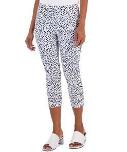 Alfani Essential Printed Capri Pull-On With Tummy-Control, Created For Macy's