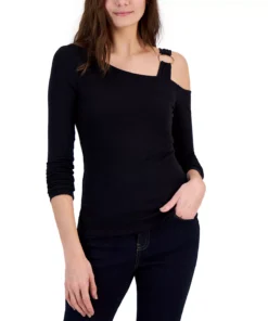 INC International Concepts Women's One-Shoulder Asymmetric Top, Created For Macy's -CeCe cloth-shop 22986977 fpx