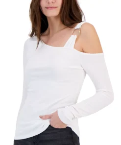 INC International Concepts Women's One-Shoulder Asymmetric Top, Created For Macy's -CeCe cloth-shop 22986983 fpx