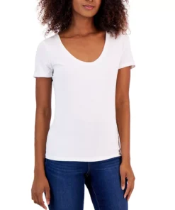 INC International Concepts Women's Scoop-Neck T-Shirt, Created For Macy's
