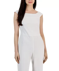 Connected Women's Scuba Crepe Sleeveless Wide-Leg Jumpsuit -CeCe cloth-shop 22996146 fpx