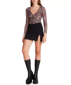 Steve Madden Women's Luna Floral-Print Long-Sleeve Top -CeCe cloth-shop 23021985 fpx