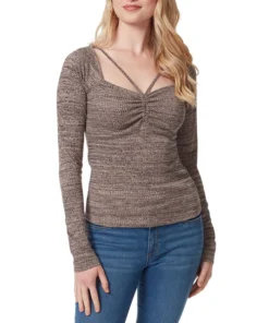 Jessica Simpson Women's Inara Knit Sweetheart-Neckline Top