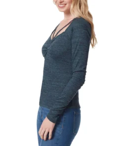 Jessica Simpson Women's Inara Knit Sweetheart-Neckline Top -CeCe cloth-shop 23024492 fpx