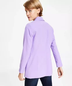 Bar III Women's Bi-Stretch Faux-Double-Breasted Jacket, Created For Macy's -CeCe cloth-shop 23033402 fpx