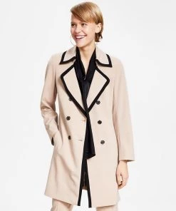 Bar III Women's Bi-Stretch Framed Trench Coat, Created For Macy's