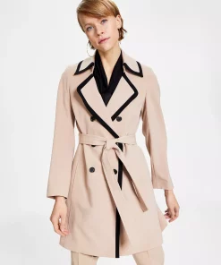 Bar III Women's Bi-Stretch Framed Trench Coat, Created For Macy's -CeCe cloth-shop 23033533 fpx