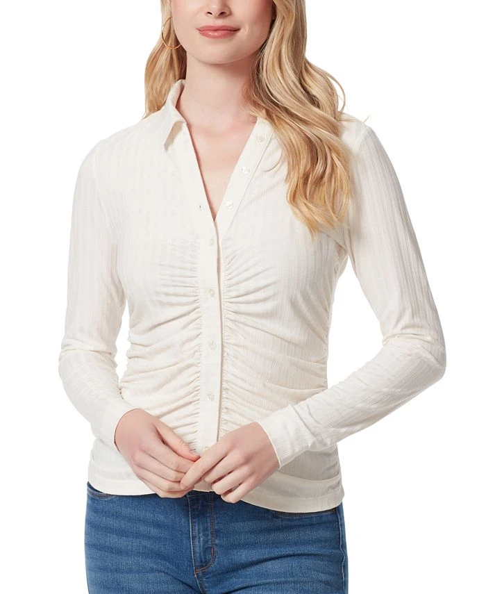Jessica Simpson Women's Wren Collared Button-Up Top 1 Jessica Simpson Women's Wren Collared Button-Up Top