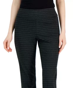 Anne Klein Women's Compression Printed High-Rise Bootcut Pull-On Pants -CeCe cloth-shop 23098564 fpx