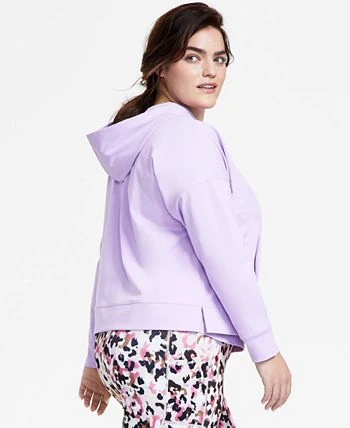 ID Ideology Plus Size Techy Drawstring-Hood Hoodie 2 ID Ideology Plus Size Techy Drawstring-Hood Hoodie - Image 2