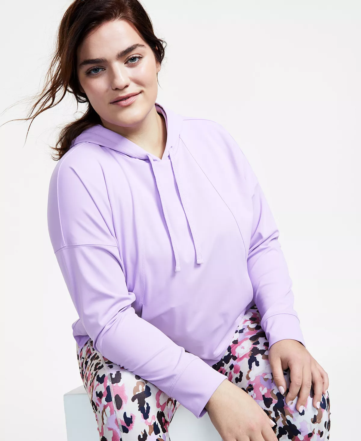 ID Ideology Plus Size Techy Drawstring-Hood Hoodie 3 ID Ideology Plus Size Techy Drawstring-Hood Hoodie - Image 3