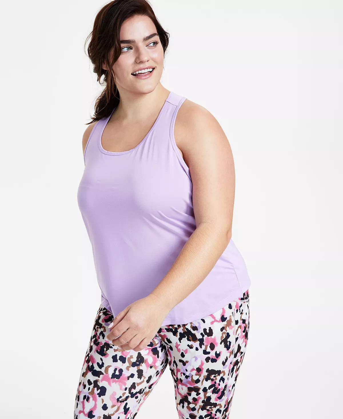 ID Ideology Plus Size Textured Tank Top, Created For Macy's 3 ID Ideology Plus Size Textured Tank Top, Created For Macy's - Image 3