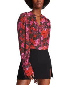 Steve Madden Women's Hudson Chiffon Split-Neck Top