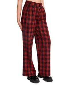 Steve Madden Women's Isabella Plaid Wide-Leg Pants -CeCe cloth-shop 23136877 fpx