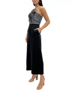 Sam Edelman Women's Cady Metallic Bow-Bodice Jumpsuit -CeCe cloth-shop 23139197 fpx