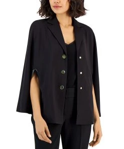 Anne Klein Women's Notch-Collar Cape-Sleeve Jacket
