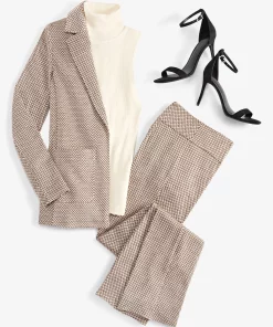 Anne Klein Women's Chevron Open-Front Blazer -CeCe cloth-shop 23158462 fpx 1