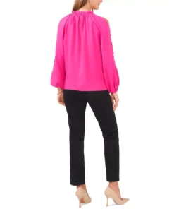 Vince Camuto Women's Cold-Shoulder Slit-Sleeve Top -CeCe cloth-shop 23186111 fpx