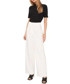 Vince Camuto Women's Solid-Color Pintuck Wide-Leg Trousers -CeCe cloth-shop 23186125 fpx