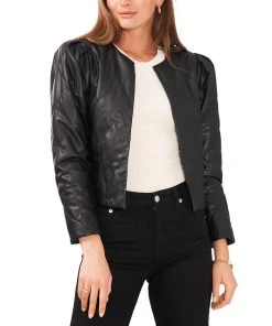 Vince Camuto Women's Quilted Puff-Sleeve Open Jacket